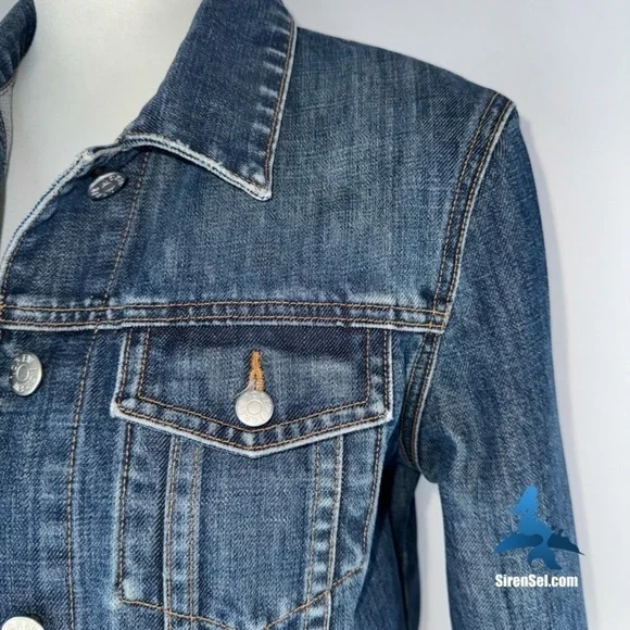 1059 J.Crew Classic Denim Jacket - Size S - Blue - Picture 3 of 15